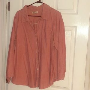 Coral Old Navy 3X Button Down